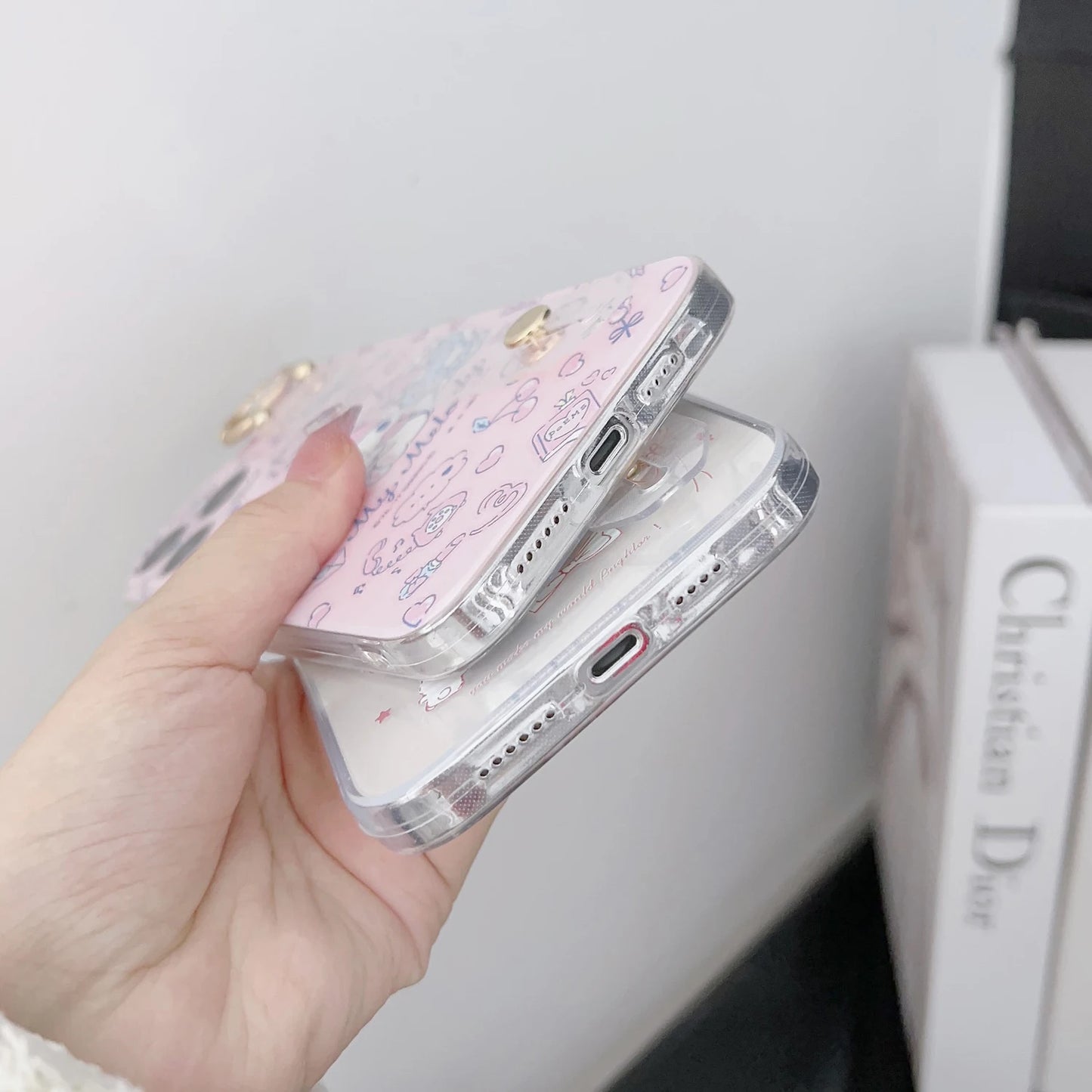 My Melody For Samsung Galaxy S8 S9 S10 S20 S21 S22 S23 Plus Ultra S21FE Note 9 10 20 Case Wrist Strap Holder