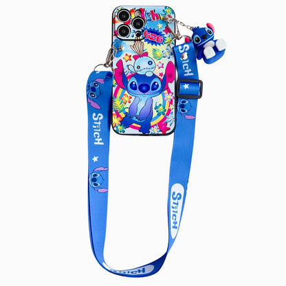 Curious Stitch For Samsung Galaxy A12 A11 A71 A51 A52 A22 A02s A32 A72 A13 A53 A03s A04s A20s A33 A73 A23 Case With Holder Rope