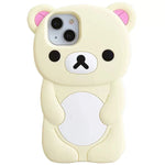 Rilakkuma Bear Silicone Soft Cover Case For iPhone 16