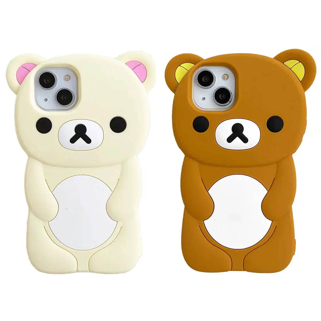 Rilakkuma Bear Silicone Soft Cover Case For iPhone 16