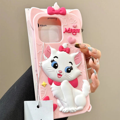 For iPhone 16 15 14 13 12 Pro Max Case Marie Cat Soft Silicone Soft Case