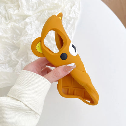 Rilakkuma Bear Silicone Soft Cover Case For iPhone 16